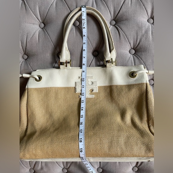 Tory Burch Raffia Tote Shopper Bag - Picture 6 of 11